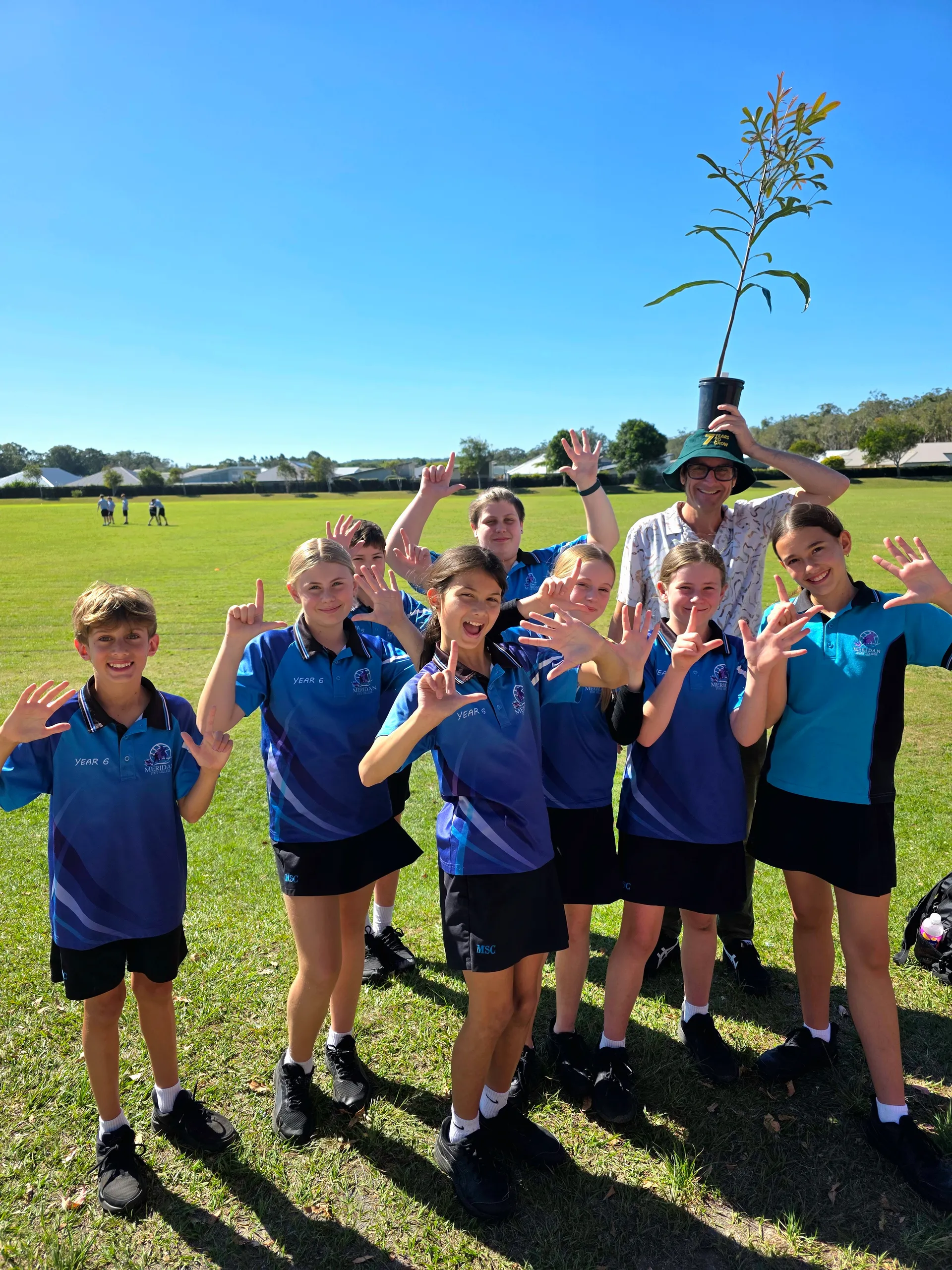 Meridan State School tree planting evetn.