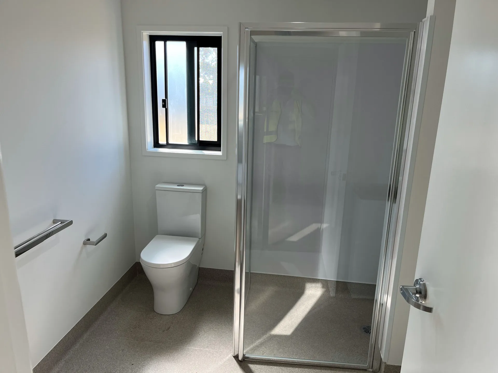 Interior shot of Marcoola Affordable Housing bathroom.