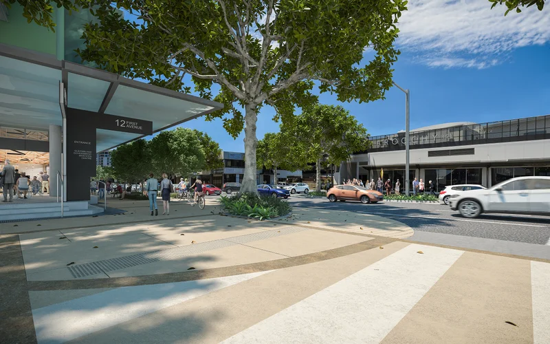 Artist Impression on Cornmeal Parade pedestrian and cycle crossing.  
