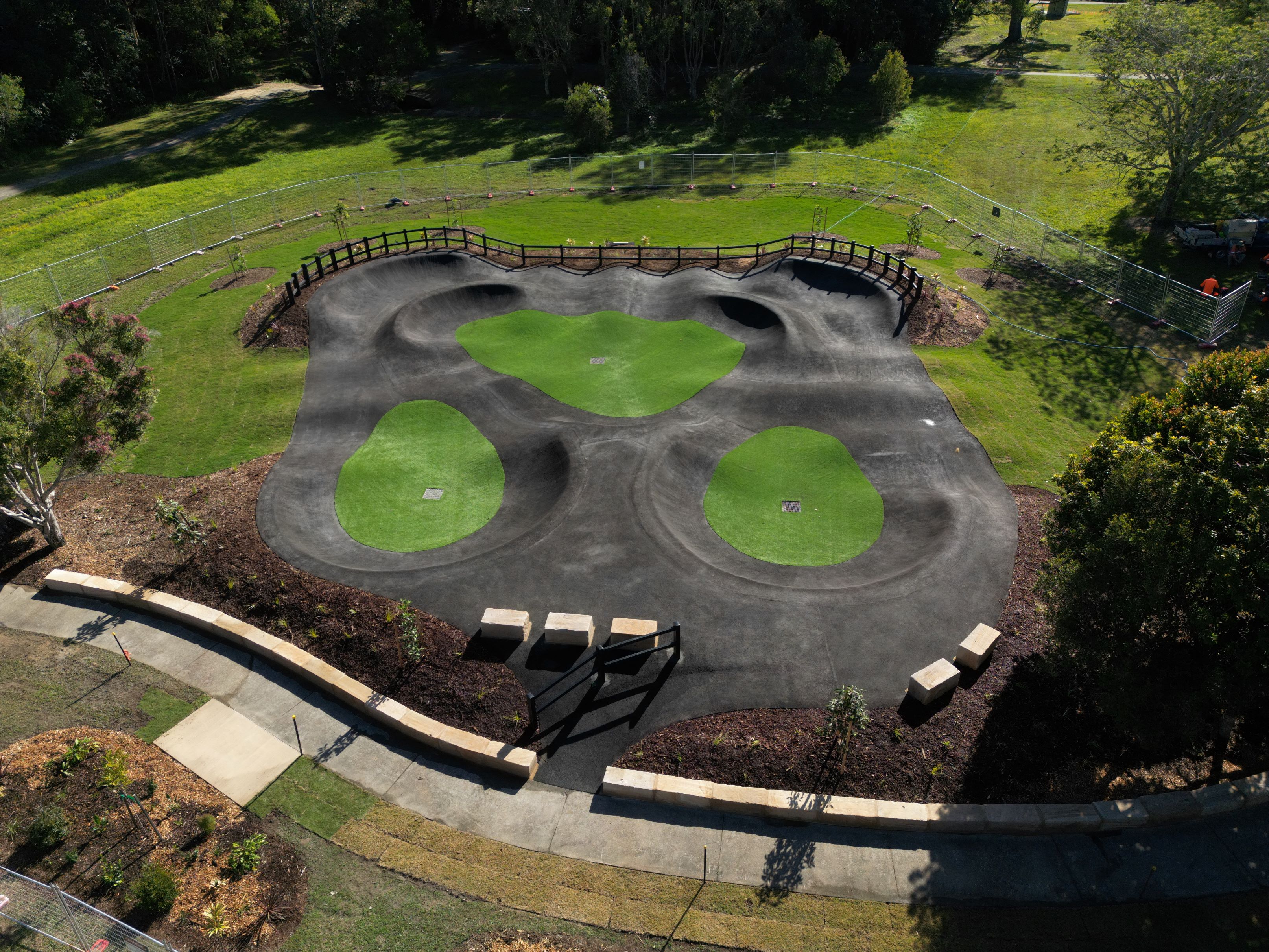 Buderim Pump Track at Forestwood Drive Park, Buderim - now completed.