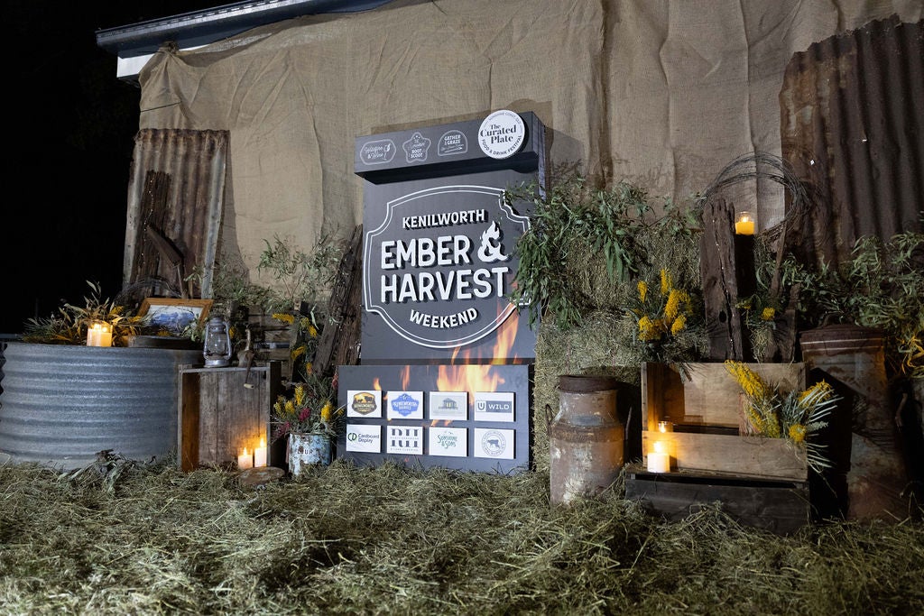 Ember and harvest signage
