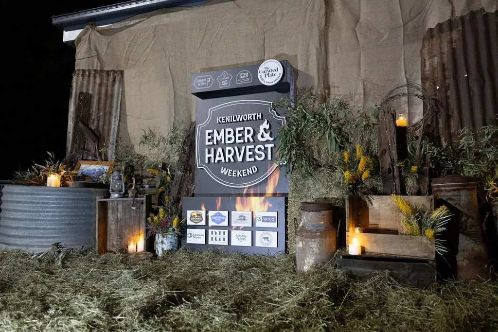 Ember and harvest signage