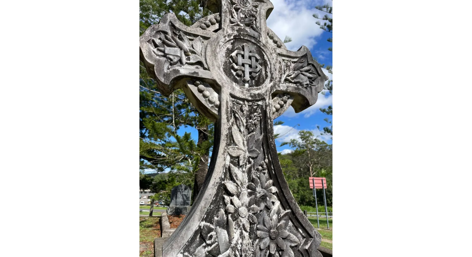 Ornate headstone