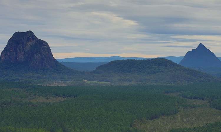 View of Glass House Mountains 