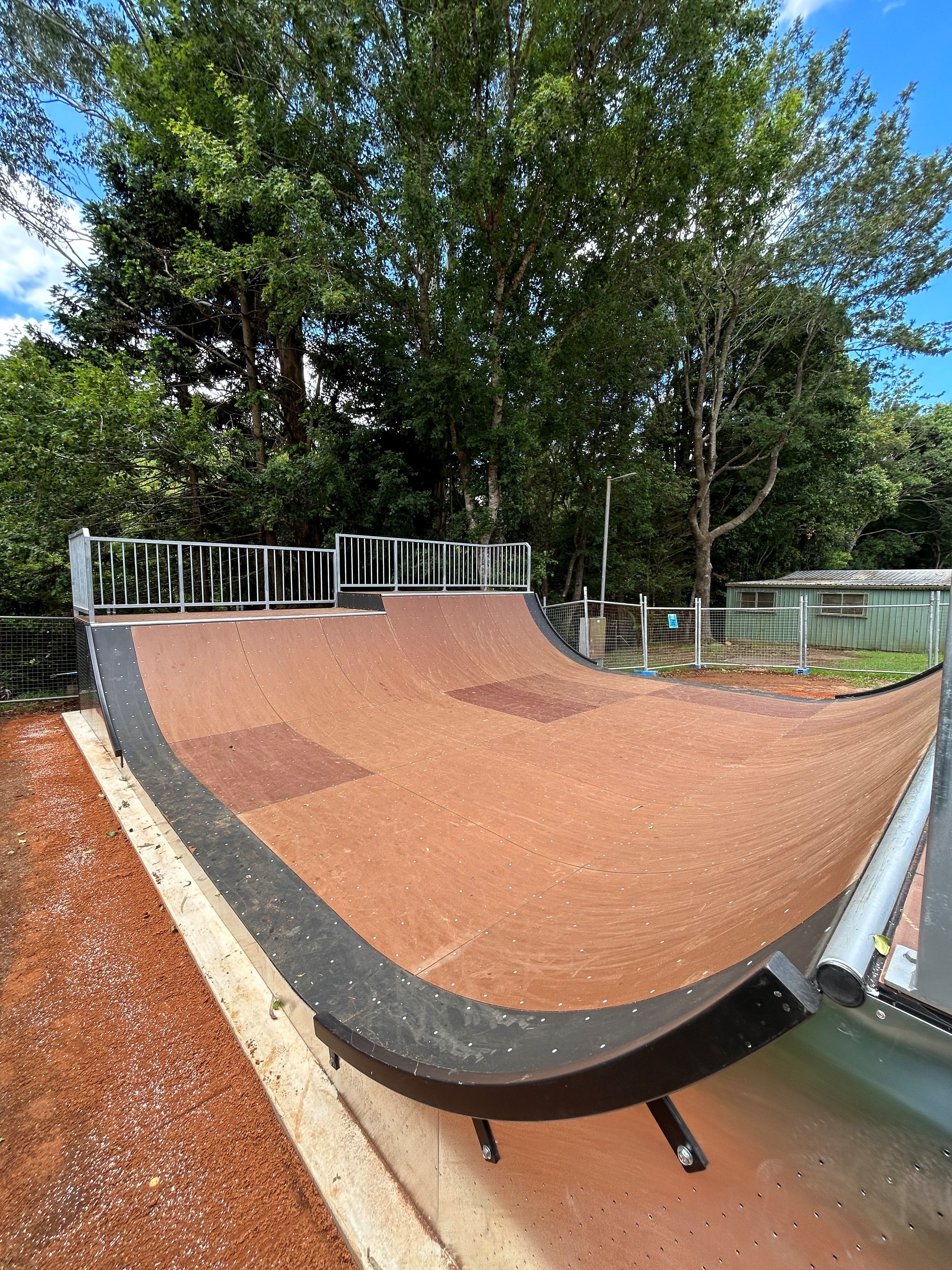 New half-pipe at Maleny 