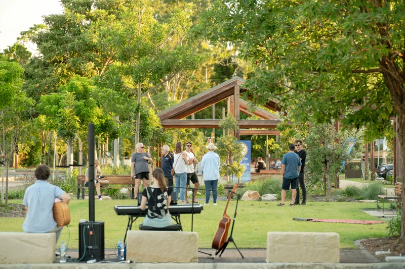 Celebrating the completion of Cribb Street Streetscape, Landsborough.