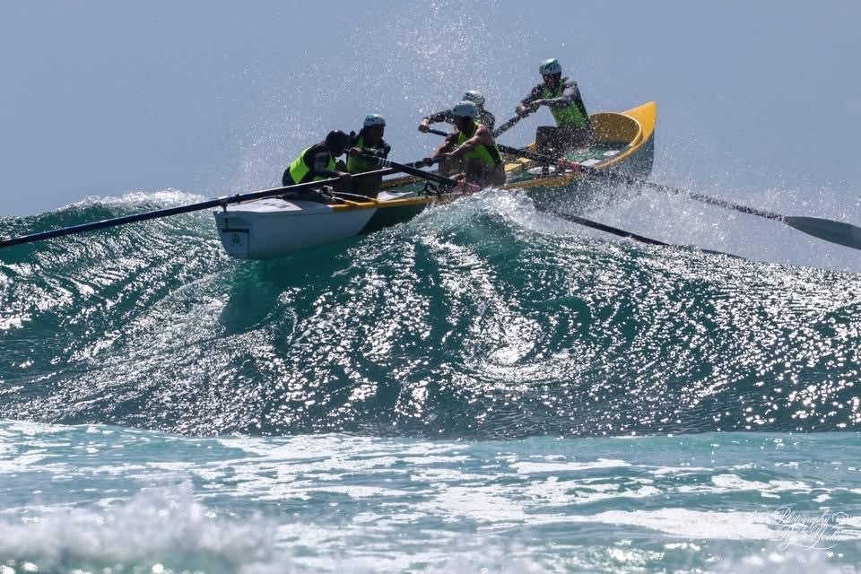 Dicky Beach Flashbacks - 5 life savers in a surf boat, rowing out over 3-4 metre waves at the Gold Coast, The Aussies 2026