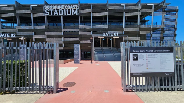 An image of the entry point for Sunshine Coast Stadium