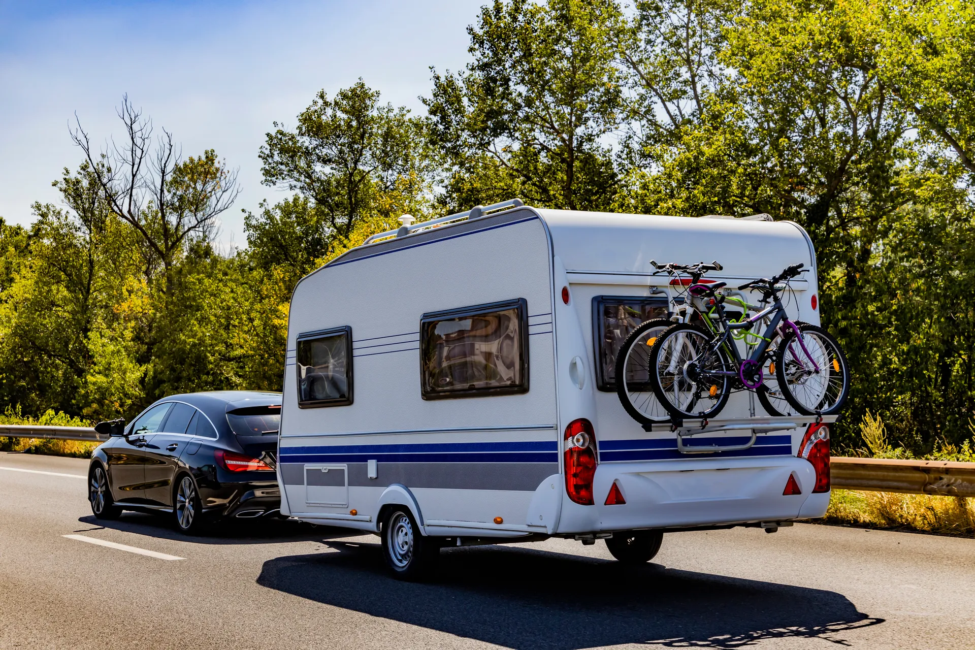 caravan under tow
