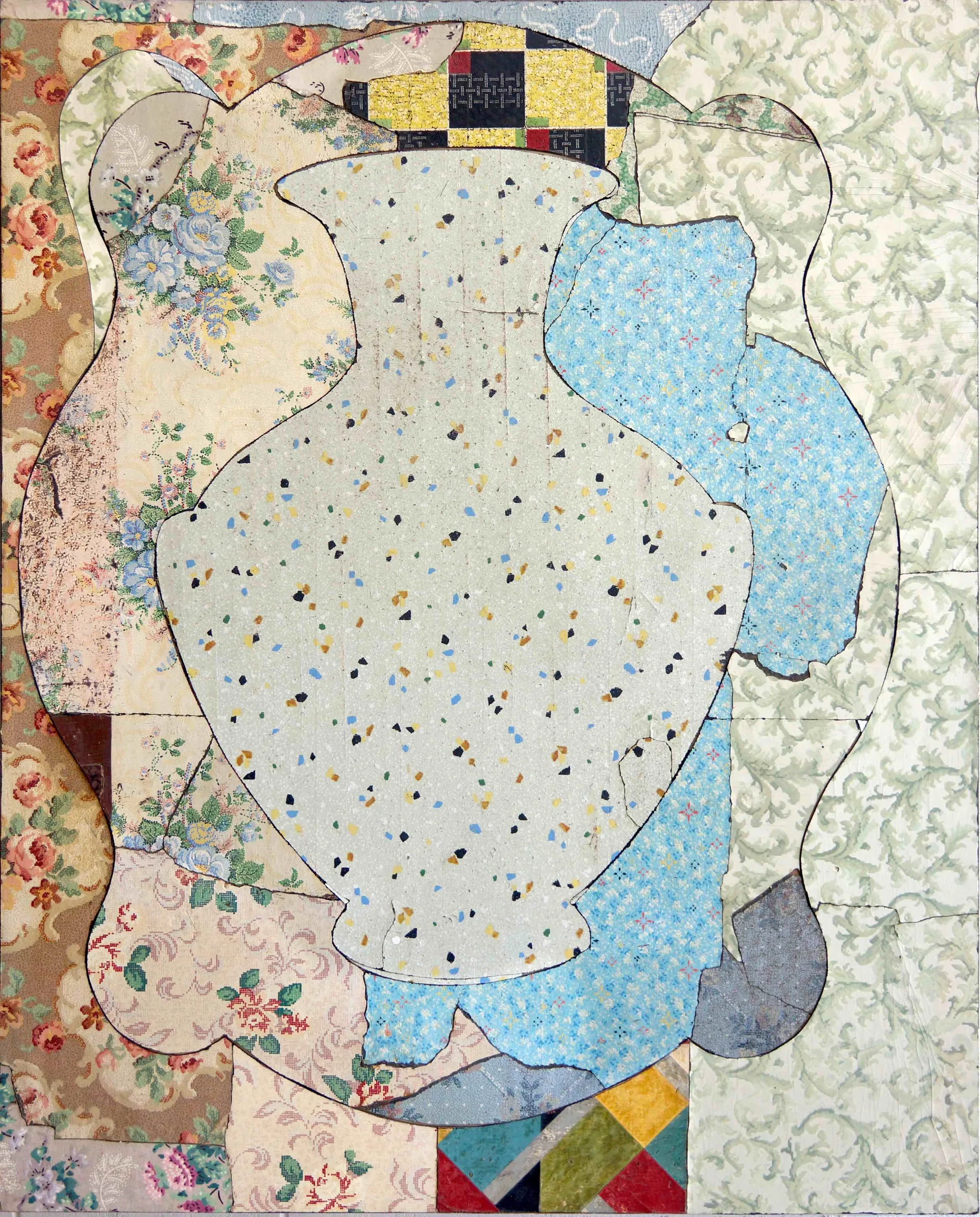 Bruce Reynolds | Large Hydria | 2014 | linoleum on plywood panel | 175 x 142 x 8cm. Image courtesy of the artist.