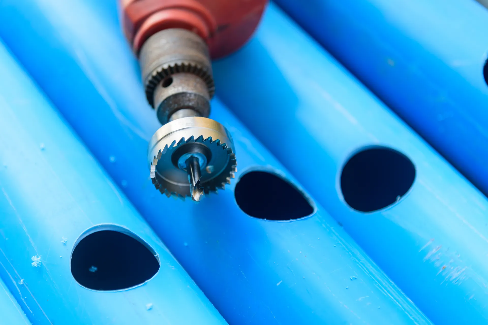 PVC pipes with holes