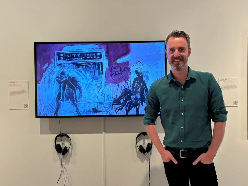 Todd Fuller Major prize winner with his artwork