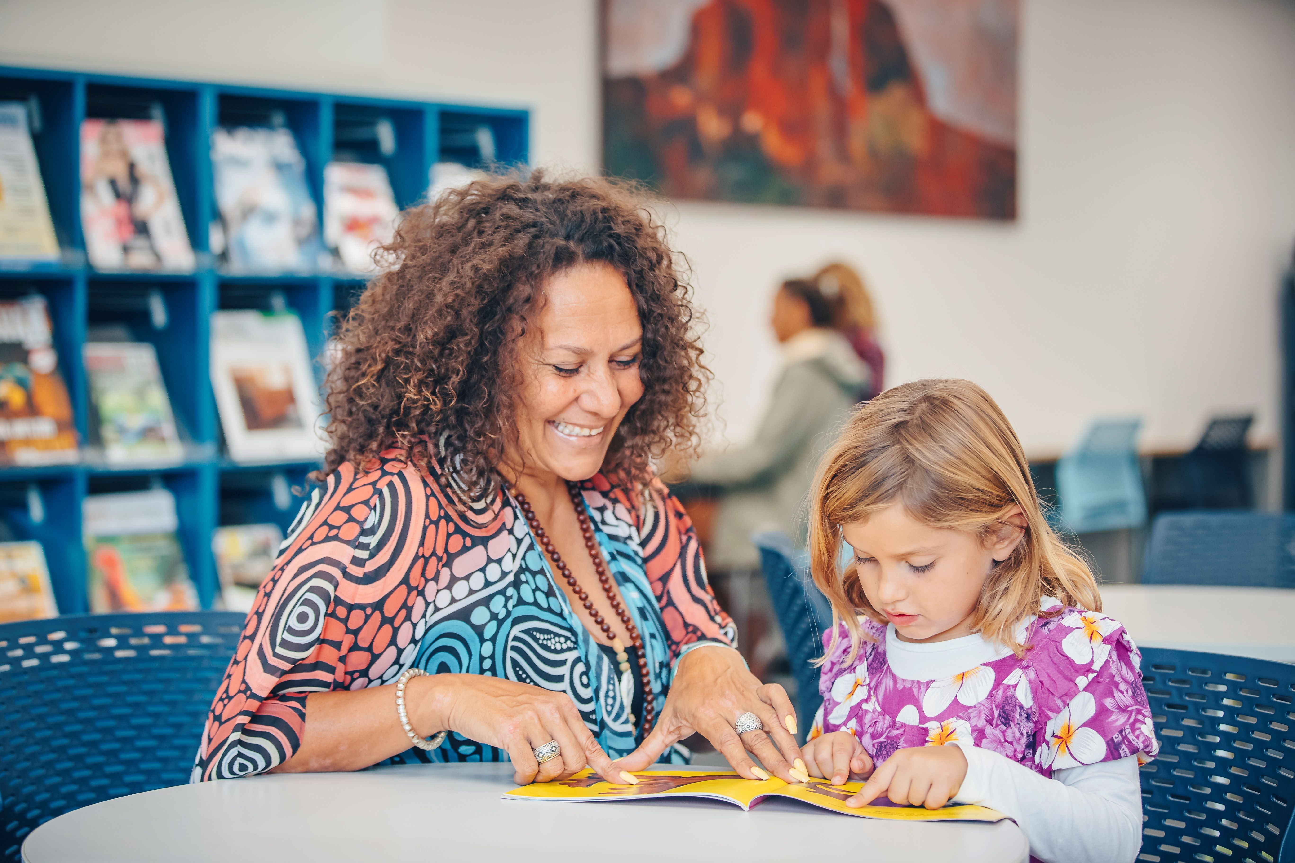 Child being read to at Caloundra Library 
