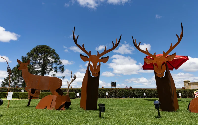 Sentinels of The Range - Corten steel - these sculptures convey strength, power with an air of grace and vulnerability. Corten steel captures the natural colours of these majestic creatures blending into their surroundings.