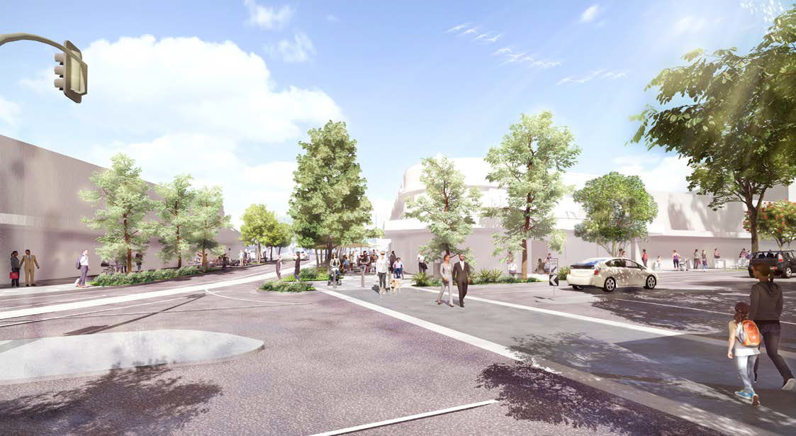Artist impression view to Mill St from Currie St Nambour.