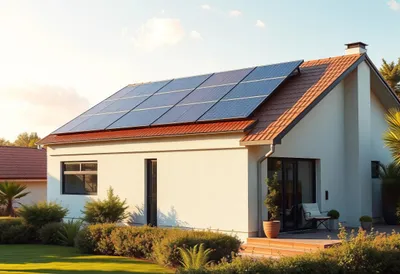 solar panels on a single storey house