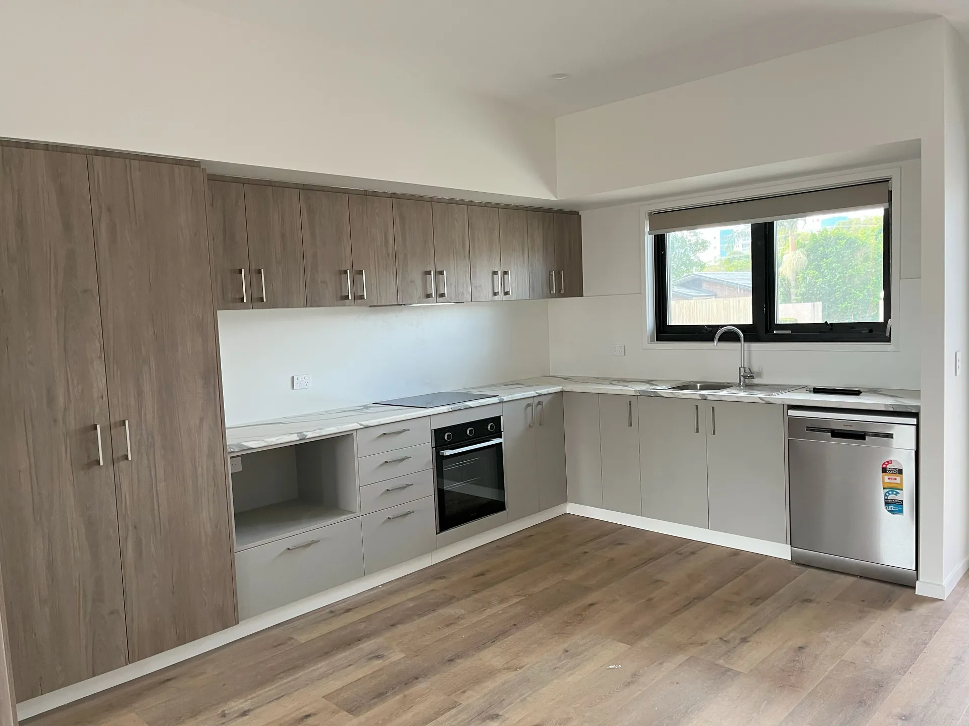 Interior shot of Marcoola Affordable Housing kitchen.