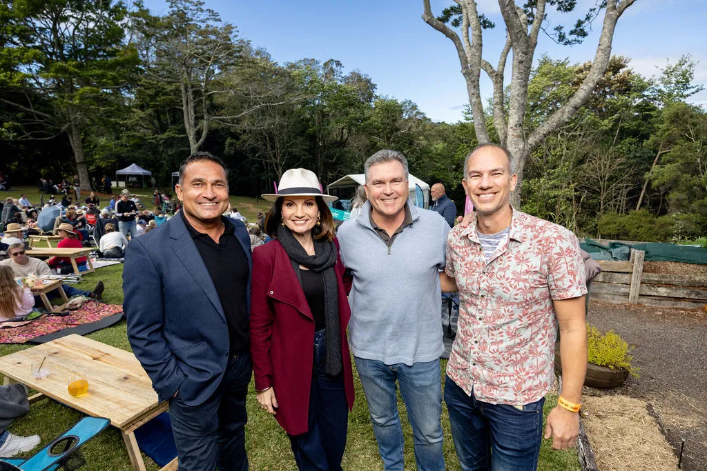 Peter Kuruvita, Festival Culinary Director; Mayor Natoli, Sunshine Coast Council; Craig Davidson, CEO of Tourism and Events Queensland; Matt Stoeckel, CEO of Visit Sunshine Coast