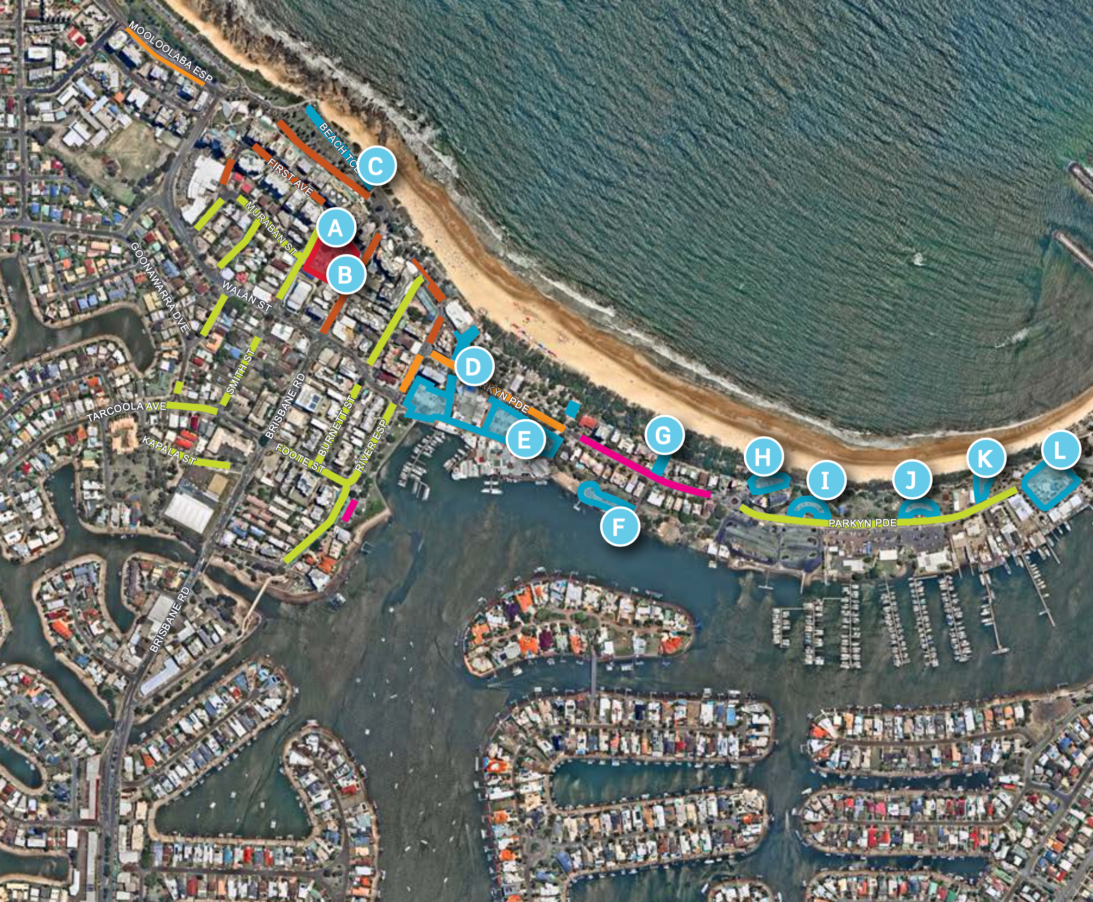 Mooloolaba parking map