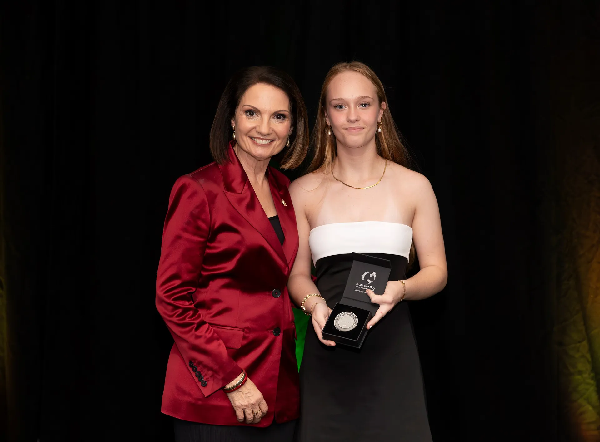 Mayor Rosanna Natoli and Young Citizen of the Year Jessica Cronin.