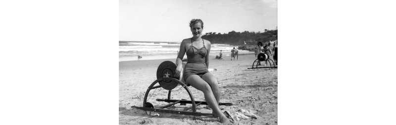 Belle of the Beach contestant at Coolum Beach, December 1950_Picture Sunshine Coast.png