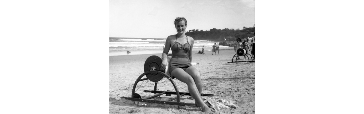 Belle of the Beach contestant at Coolum Beach, December 1950_Picture Sunshine Coast