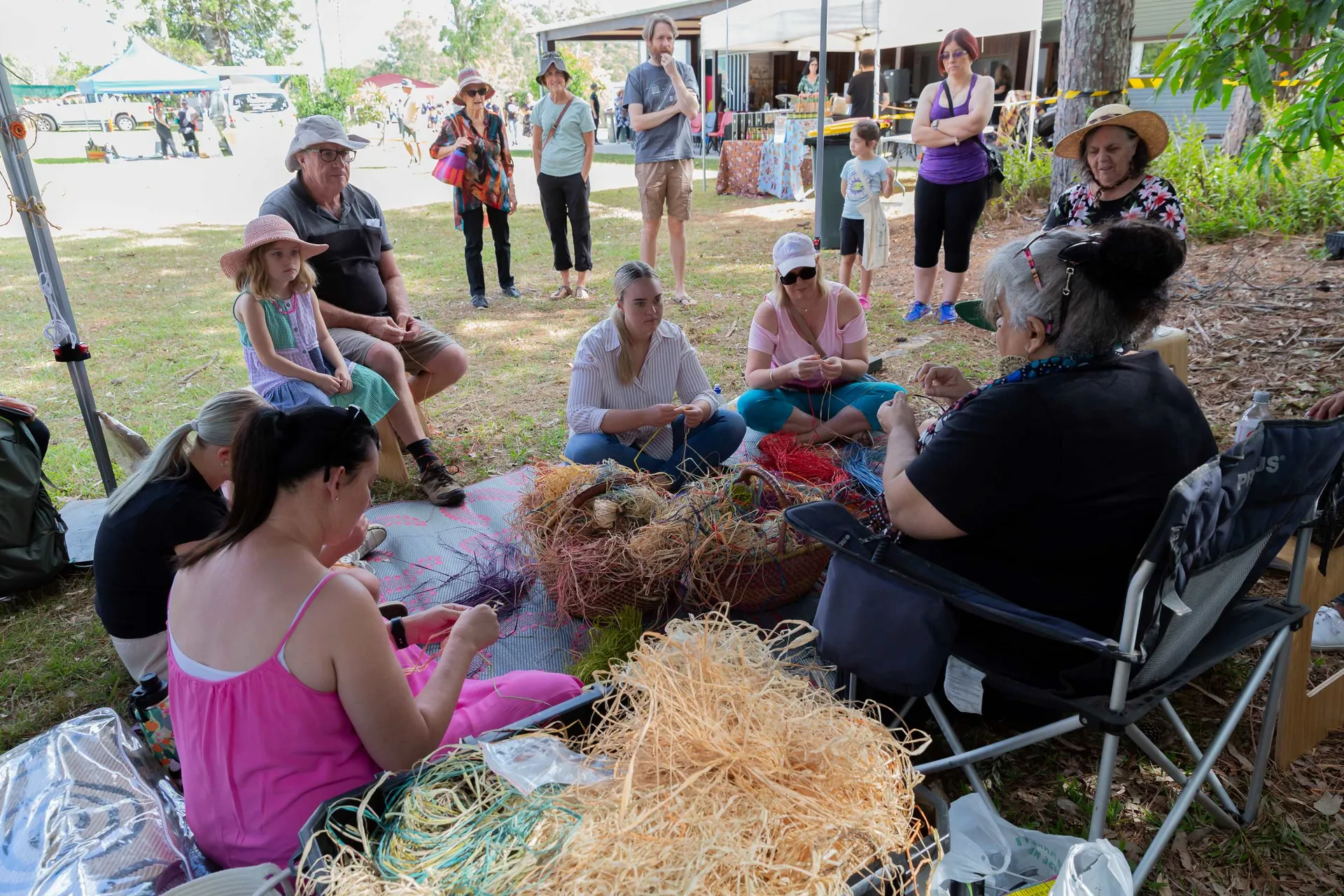 Weaving at First Nations Family Fun Day 2023