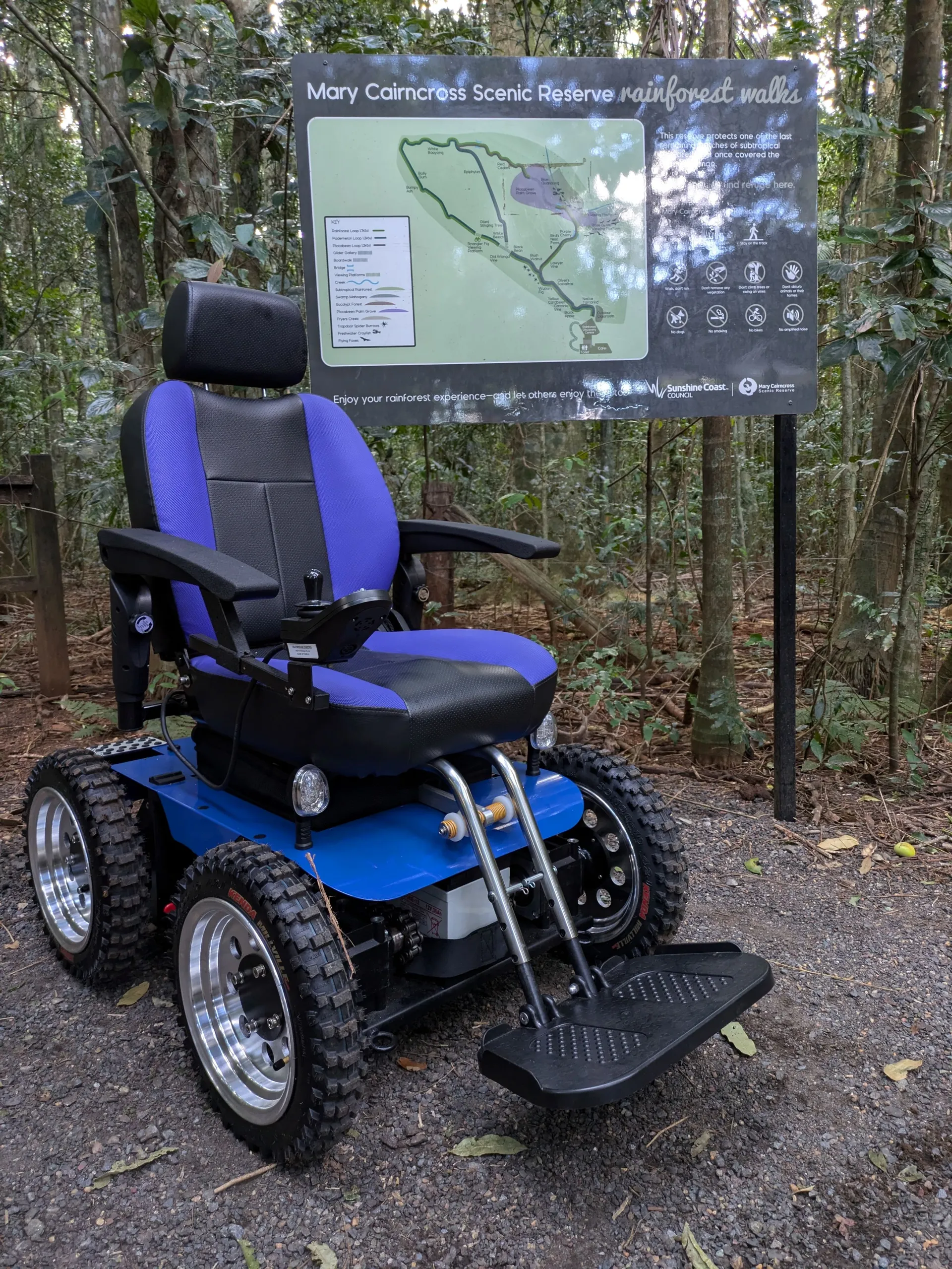 Sunshine Coast Council’s new Observer Aussie Bush 4x4 electric wheelchair