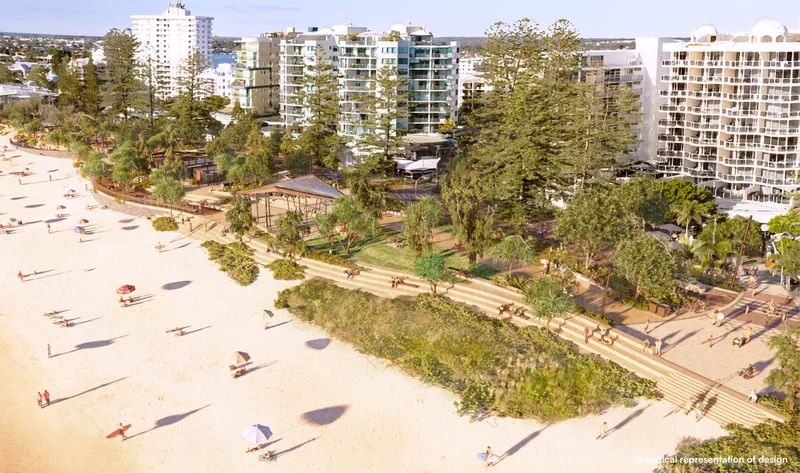Artist impression of Mooloolaba Foreshore Stage 2.