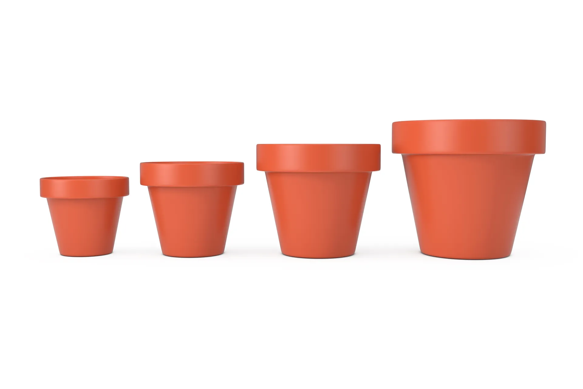 terracotta plant pots in a range of sizes