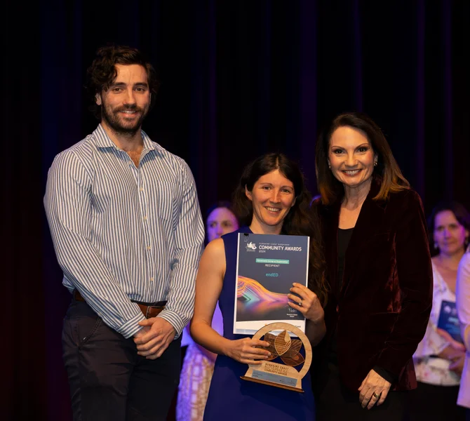 endED receiving their award at the 2024 Sunshine Coast Biosphere Awards