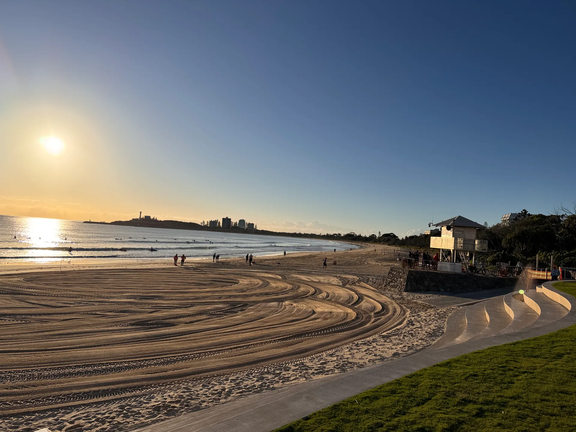 Mooloolaba Beach showcasing the new terraced seawall.