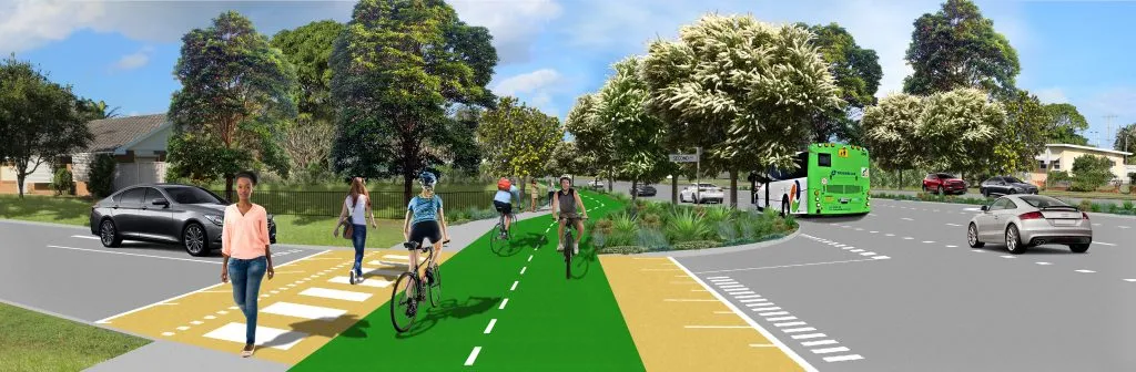 Artists-impression-of-two-way-cycle-track-and-pedestrian-pathway-along-Oval-Avenue.-View-taken-from-Second-Avenue.-1024x336.jpg
