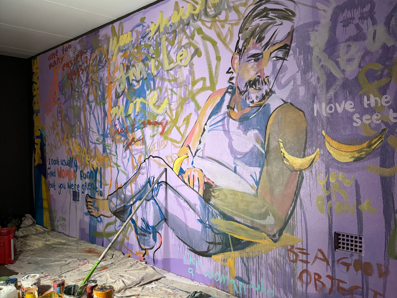 The finished product, Alison Mooney's Daily Muse mural