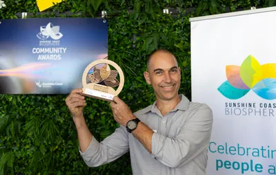 Trevor Picken, Healthy People Award Recipient 2024 receiving his award.