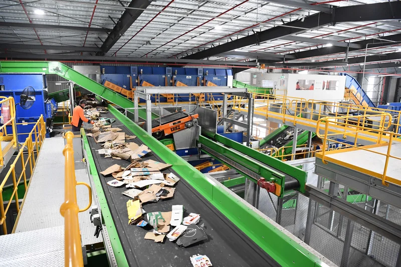 Inside the new Nambour Material Recovery Facility
