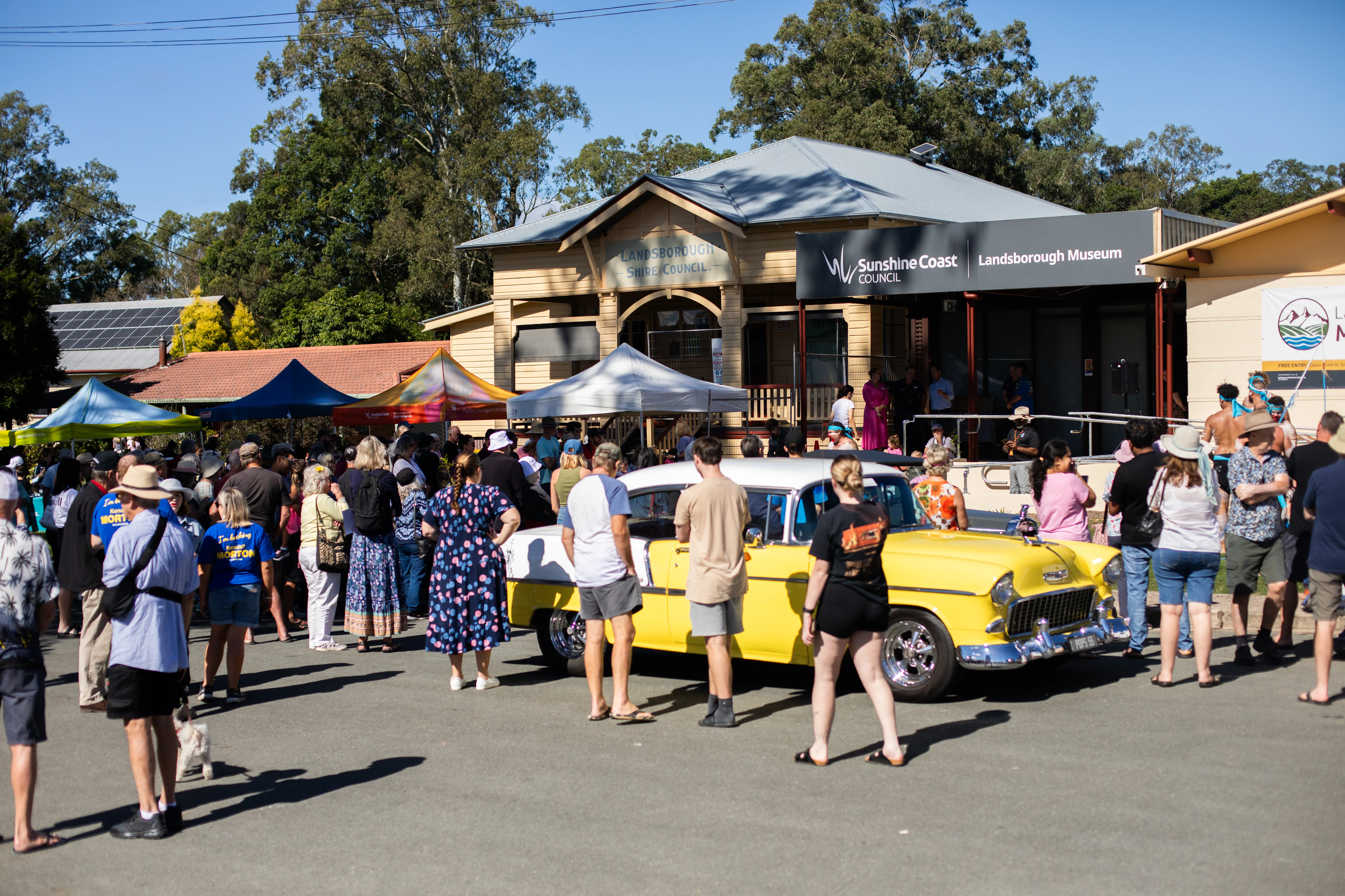 Landsborough Street Festival - crowds outside the museum