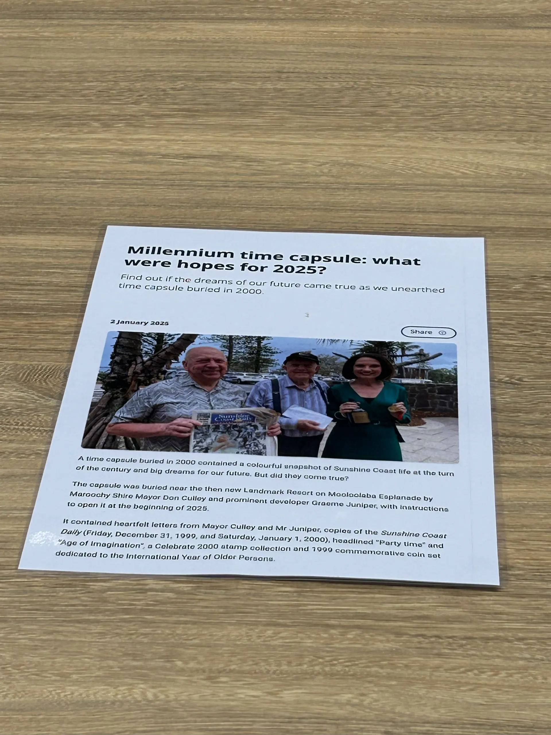 Media release from January 2025