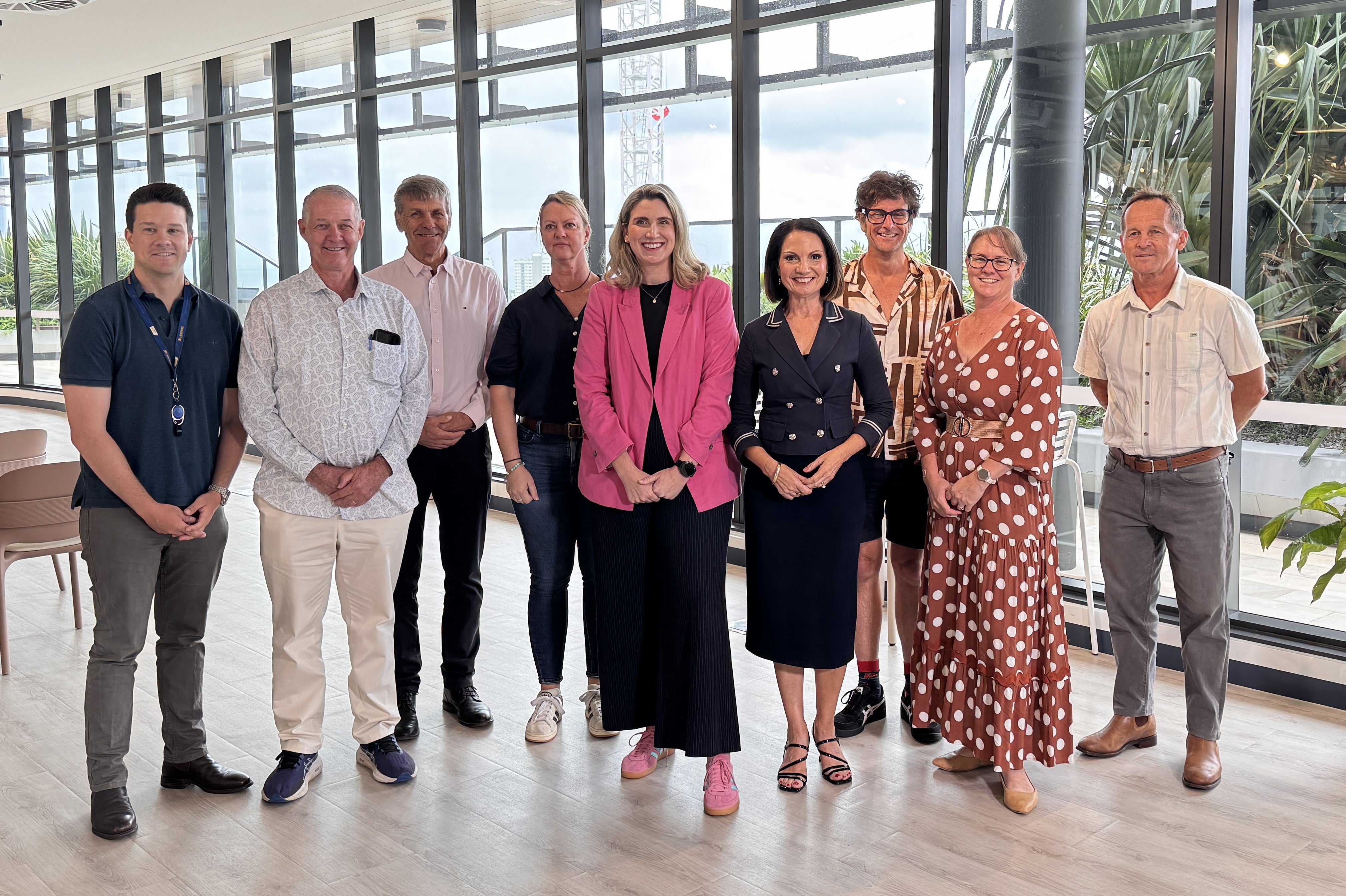 Councillors standing alongside Senator Corinne Mulholland.