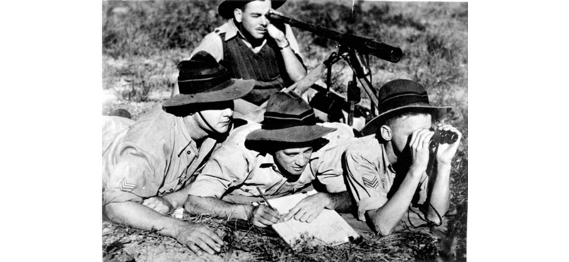 Four-soldiers-from-the-Caloundra-Artillery-Camp-in-the-Battery-Hill-area_29-May_1940_Picture-Sunshine-Coast.png