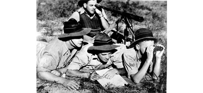 Four-soldiers-from-the-Caloundra-Artillery-Camp-in-the-Battery-Hill-area_29-May_1940_Picture-Sunshine-Coast.png