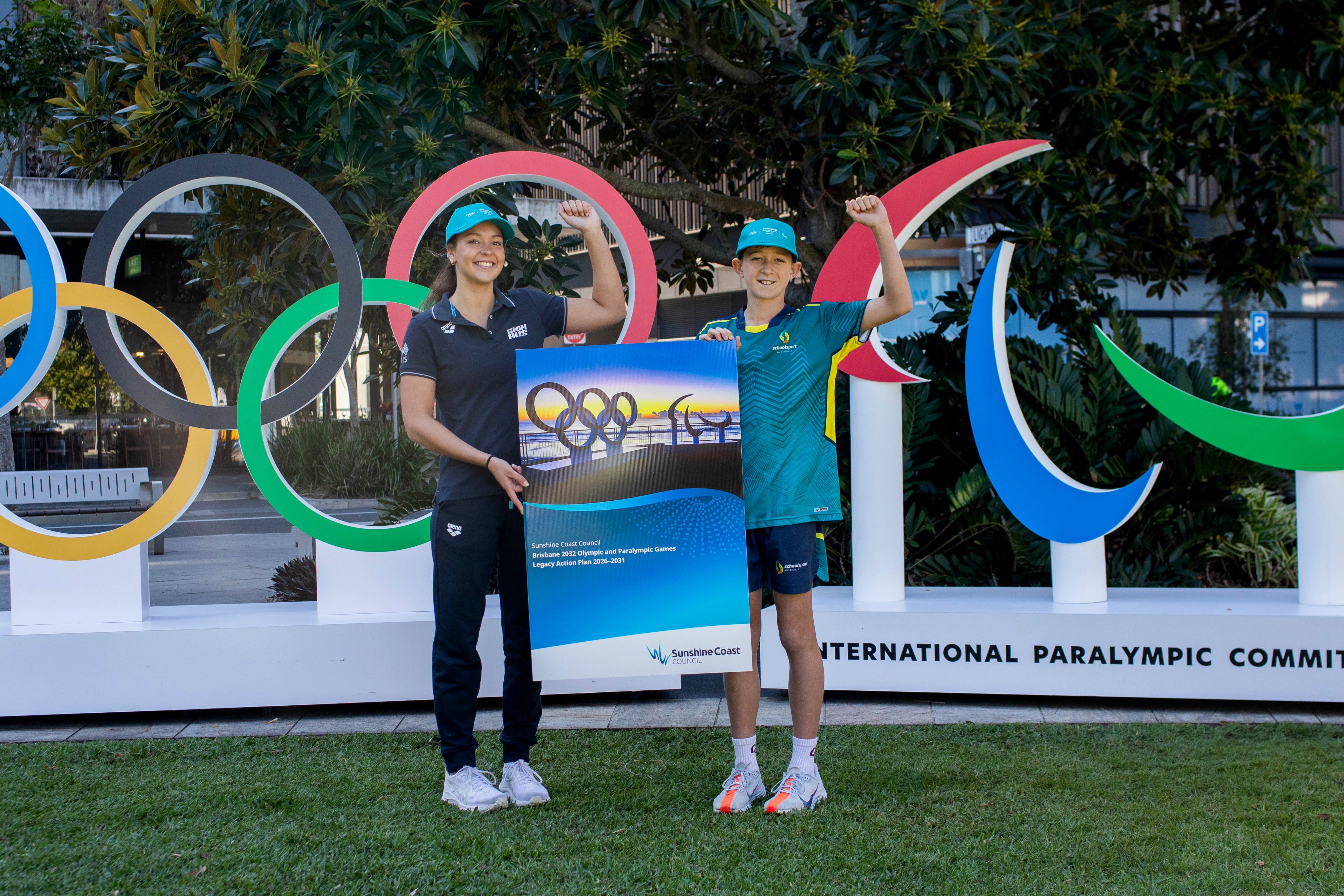 Two students excited about 2032 Brisbane Olympics.