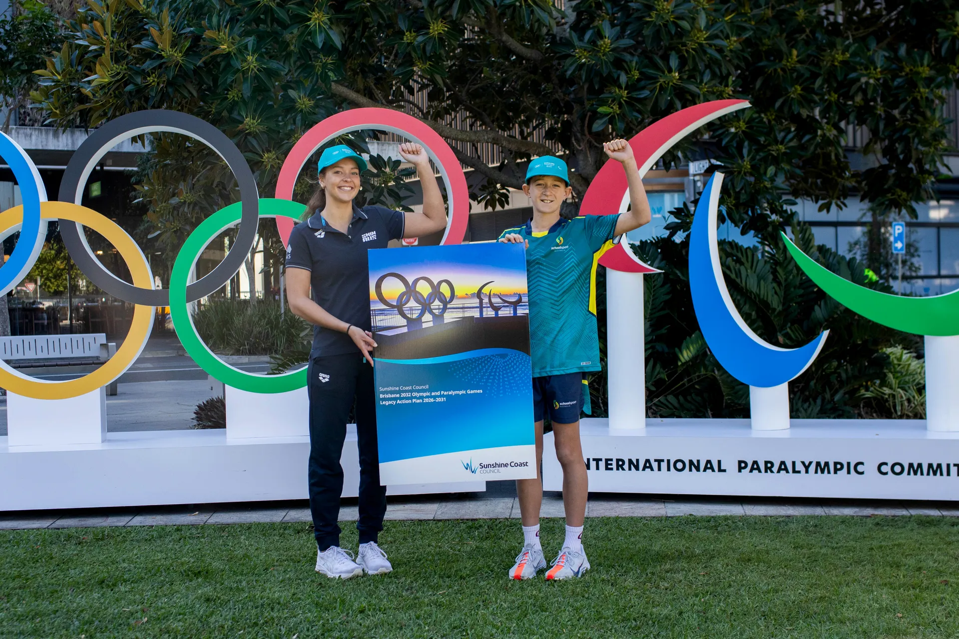 Two students excited about 2032 Brisbane Olympics.