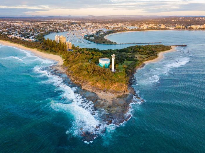 Aerial view of Point Cartwright Reserve