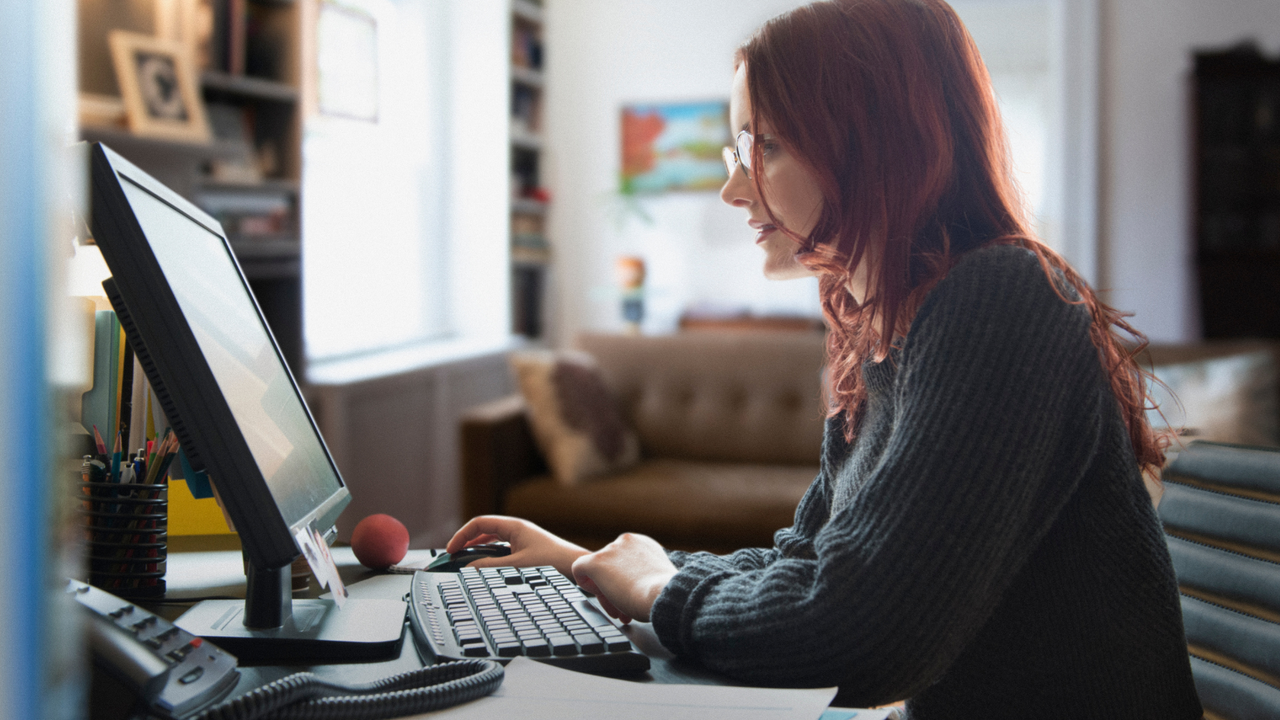 lady using a computer