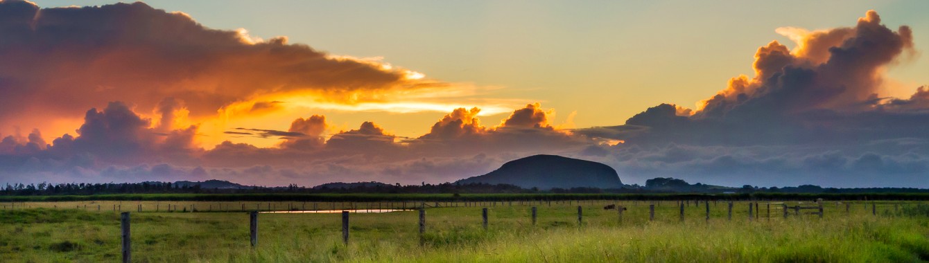 Maroochy River Autumn sunrise over Mount Coolum