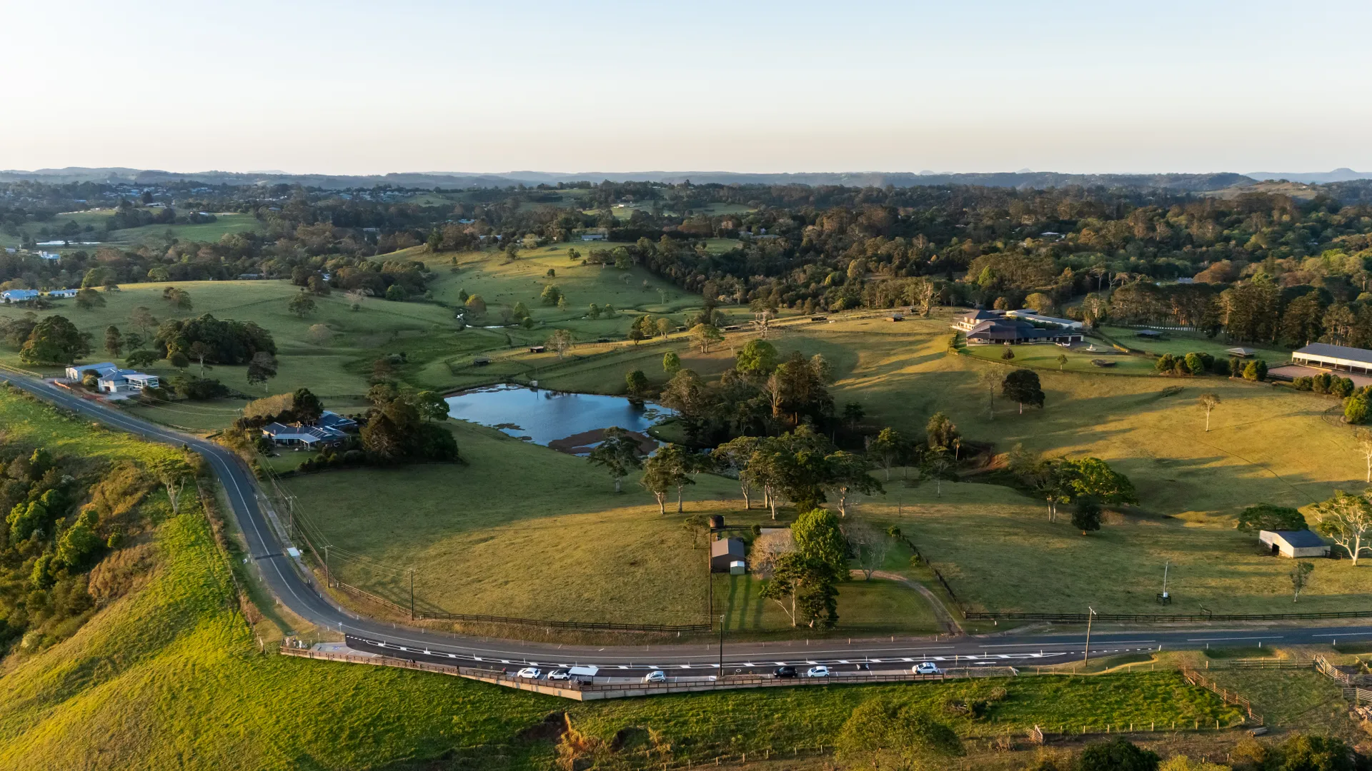Aerial view of Mountain View Road Lookout. Image credit Benjamin Waugh Photography.