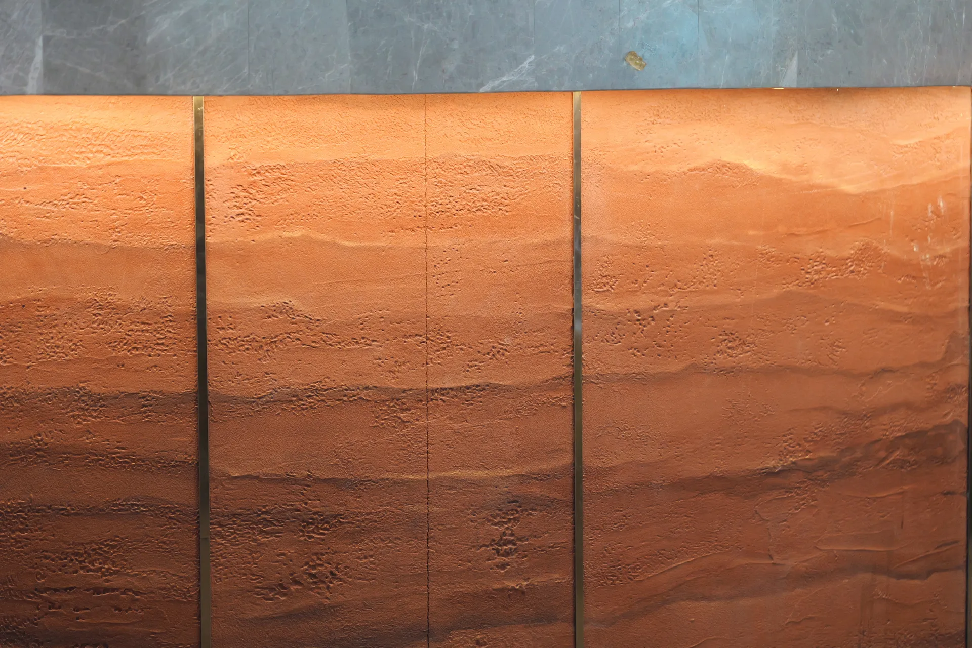 interior rammed earth wall