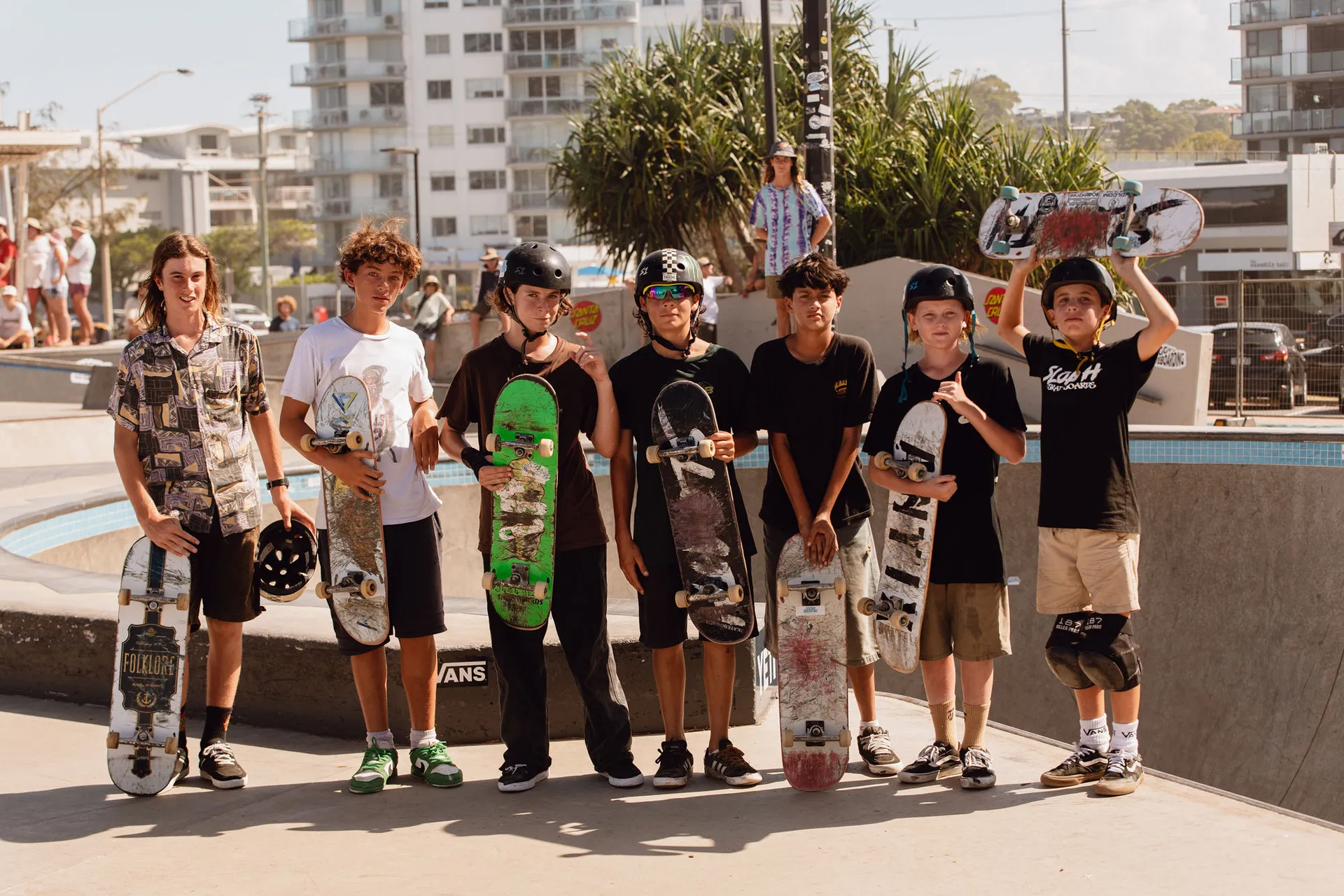 Group of skaters at Alex Skate Park
