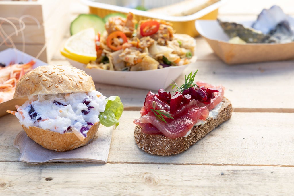 $5 bite size plates at Mooloolaba Seafood Market Day